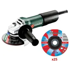 Dernier Modèle Meuleuse d‘angle 850W W 850-125 en boite carton + 25 disques – METABO – SHRP6