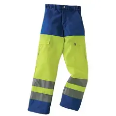 Pantalon haute visibilité IRIS jaune fluo/azurin T44/46 – LAFONT – 1HVI82CP007094446 Dernier Modèle