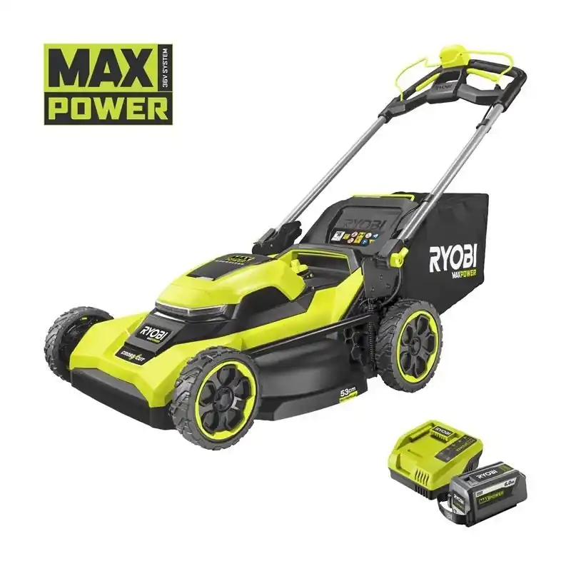 Vente Directe RY36LMXSP53B-160 – Tondeuse Tractée à Batterie 36V – Coupe 53cm – RYOBI