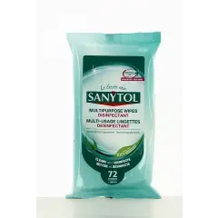 Lingettes désinfectantes multi-usages eucalyptus sachet de 72 – SANYTOL – 96631342 Achat Immédiat
