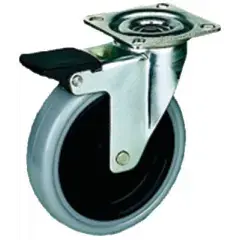 Nouveauté Roulette NOVA platine pivotante à frein polypropylène gris 50mm – PRODIF SOMEC – 24017