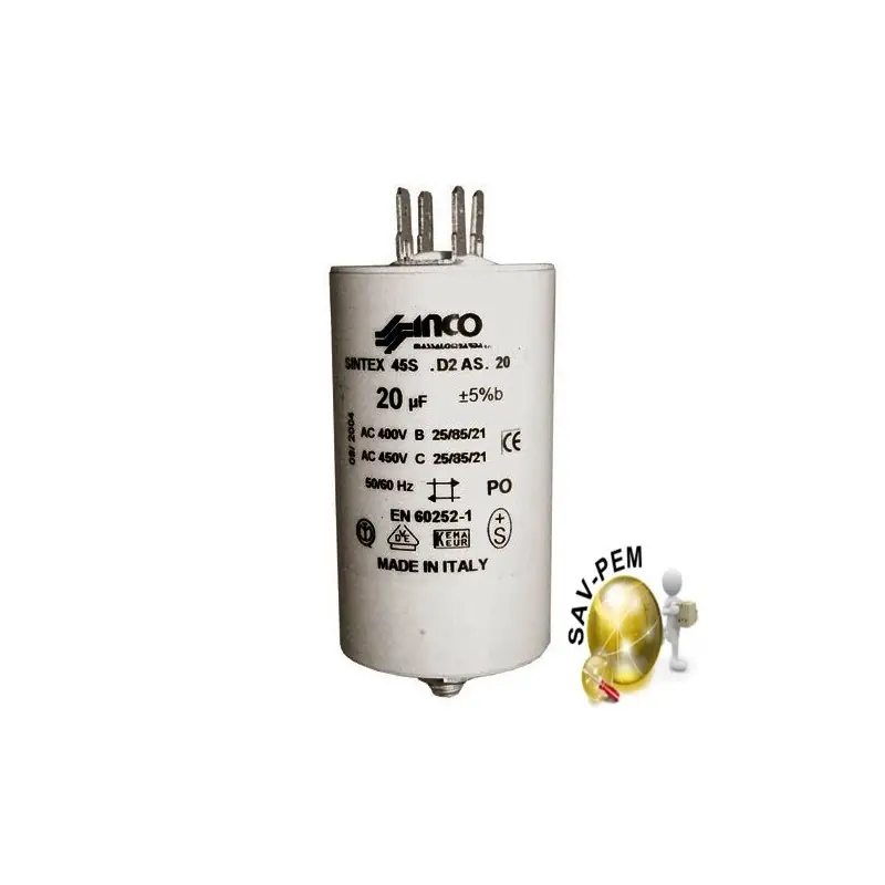 Condensateur 20µf / 450 VOLT Vente Directe