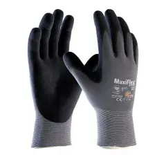 Usine Directe Gants de travail tricoté MAXIFLEX ULTIMATE enduit mousse de nitrile gris foncé/bleu marine T10 – ATG – MXFLULT874AD-10