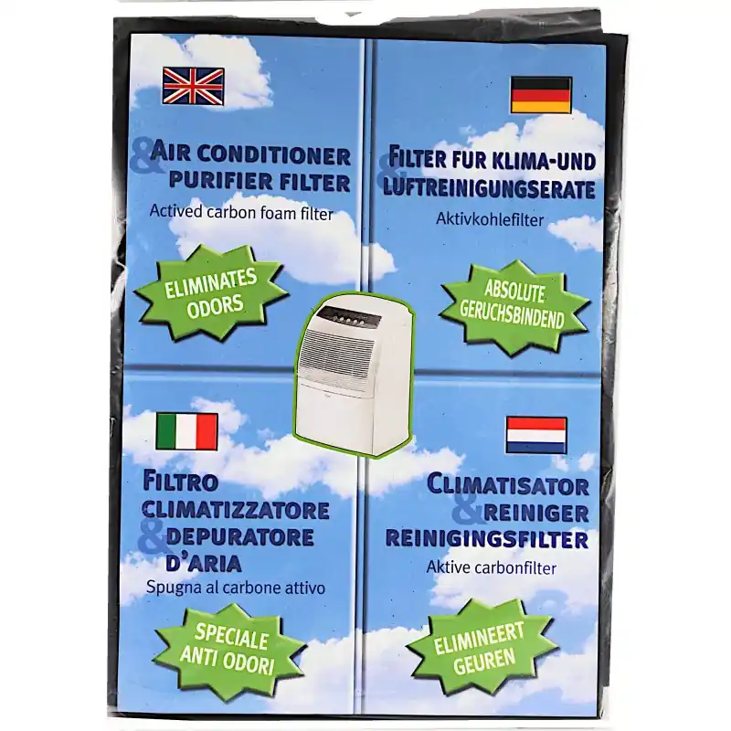 Filtre à charbon actif pour tous climatiseurs, Universel toutes marques Certifié