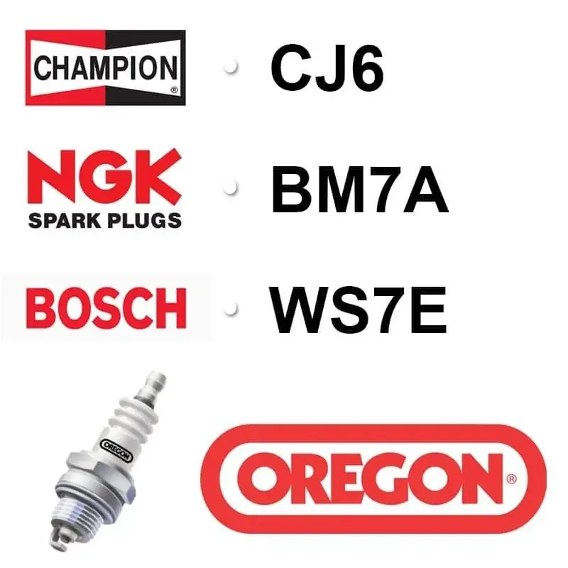 Offre Limitée Bougie OREGON – CHAMPION cj6 NGK bm7a BOSCH ws7e
