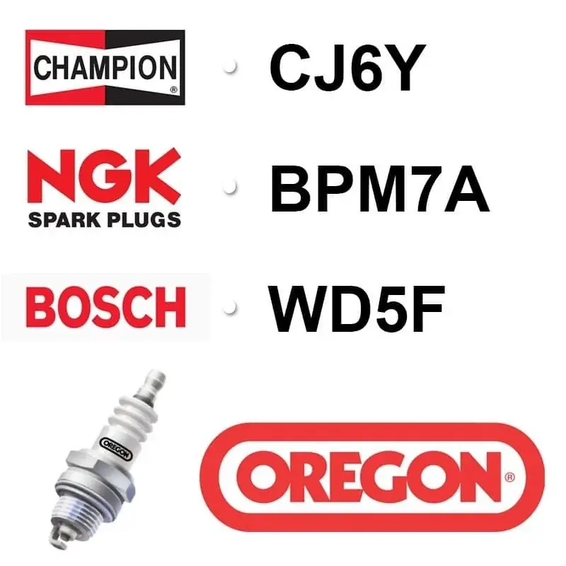 Bougie OREGON – CHAMPION cj6y NGK bpm7a BOSCH ws5f Authentique