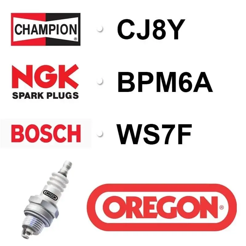 Bougie OREGON – CHAMPION cj8y NGK bpm6a BOSCH ws7f Soldes