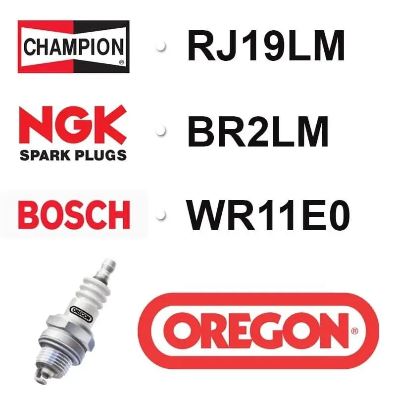 Bougie OREGON – CHAMPION rj19lm NGK br2lm BOSCH wr11e0 Achat Immédiat