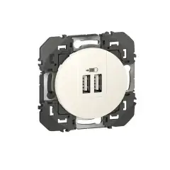 Soldes Double chargeur USB DOOXIE 3 A finition blanc – LEGRAND – 600343