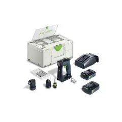 Dernière Chance Perceuse-visseuse 18V CXS 18 C 3,0-SET + 2 batteries 3Ah + chargeur + coffret Systainer SYS3 – FESTOOL – 576884