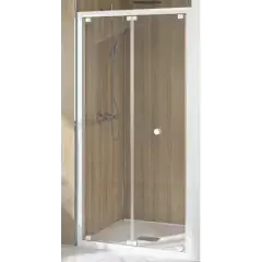 Porte de douche pliante SUPRA III S 90 cm avec profilé blanc - KINEDO - PA1561BTN Prix Bas
