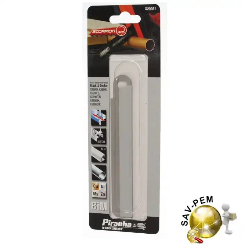 Solde Lame STA29981pour scie Scorpion métal BLACK & DECKER KS890, KS890E