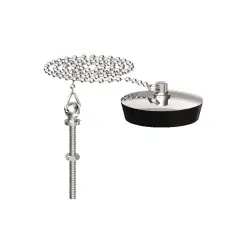 Petit Prix Bouchon d‘évier 40×45 plaque inox à chainette avec borne – WATTS – 4643067