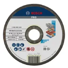 Dernière Chance Disque à tronçonner multi-matériaux 125x1,6x22,23mm - BOSCH - 2608602383