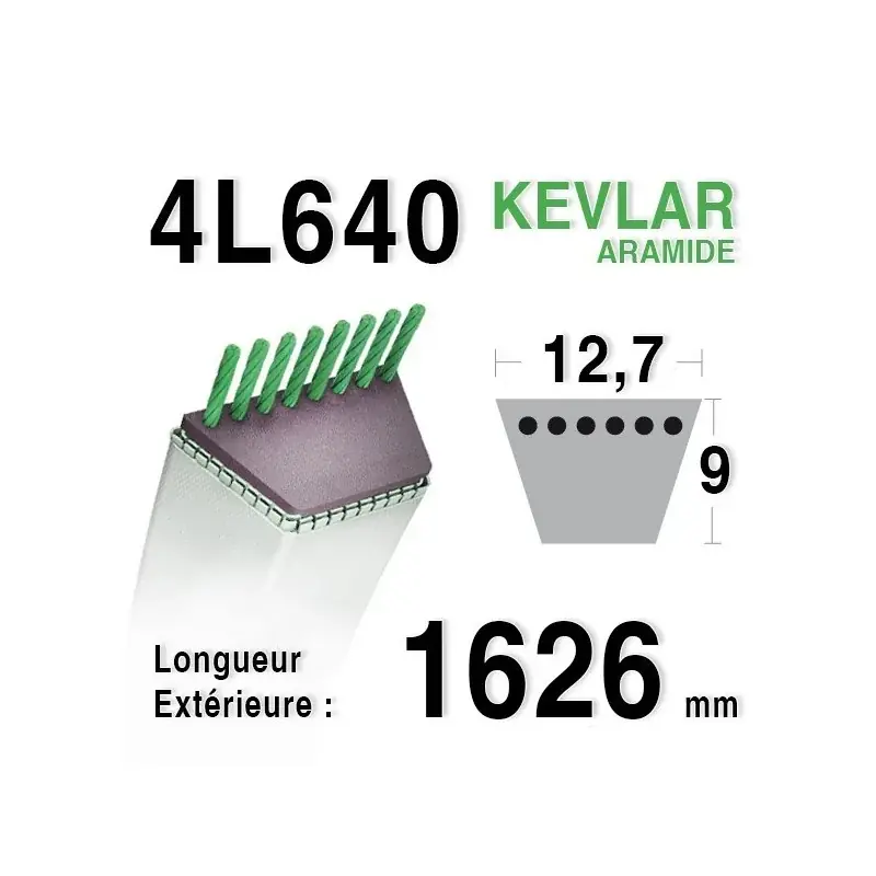 Nouvel Arrivage Courroie 4L640 – 4L64 JOHN DEERE m110312 – gy0572 – m91330 MURRAY 20558 – 37 x 4