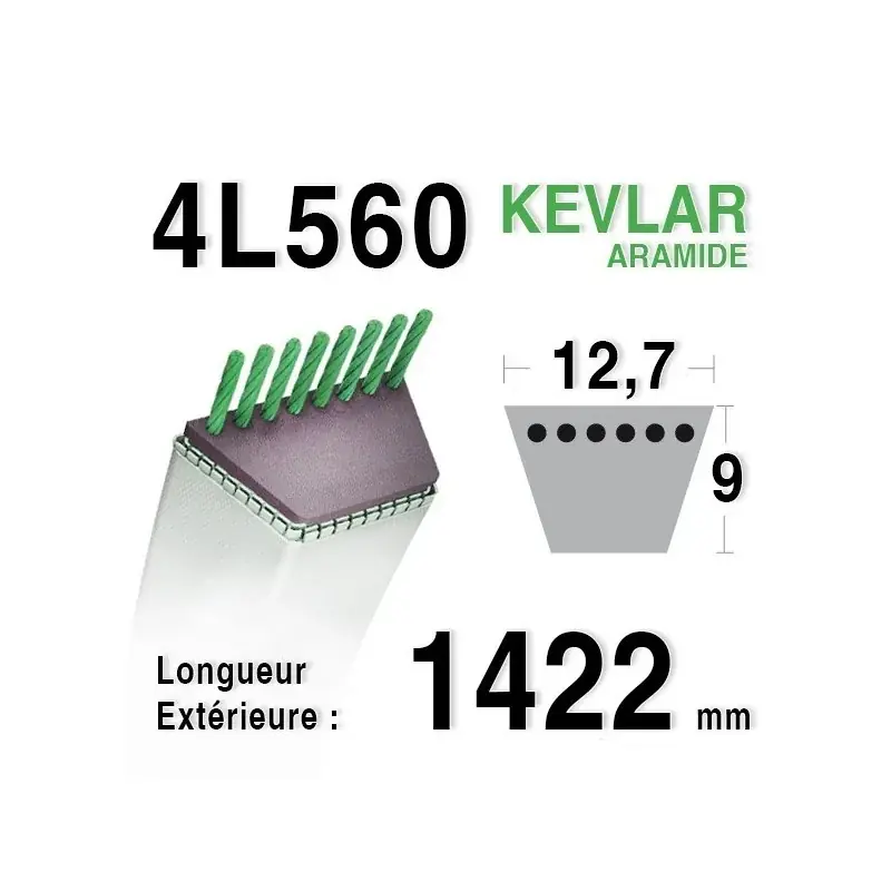 Offre Du Jour Courroie 4L560 – 4L56 JOHN DEERE m45863 AMF – NOMA 43979 – 63038 CASTELGARDEN 35061426/0 HONDA cg35061426h0