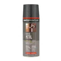 Quantité Limitée Peinture aérosol effet métal RAL9006 400ml – SINTO – 925620