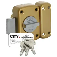 Offre Spéciale Verrou Arnov Cavith 4115 à bouton barette bronzé or – ISEO – 10740001