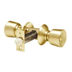 Serrure tubulaire bec de cane à condamnation V60 80mm Laiton Poli Bouton Tulipe – VACHETTE – 19070000 Commander Maintenant