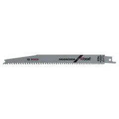 Commander Maintenant Lot de 5 lames pour scie sabre ‘‘Progressor for Wood‘‘ S2345X 200mm - BOSCH - 2608654404