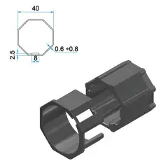 Achetez Aujourd&rsquo;hui Adaptateurs pour moteurs diamètre 35mm tobe octogonal 40 agrafage intériueur – CHERUBINI – A3505_0502