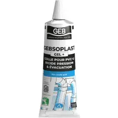 Colle Gebsoplast gel plus pour raccord en PVC rigide 125ml – GEB – 504747 Prix Bas