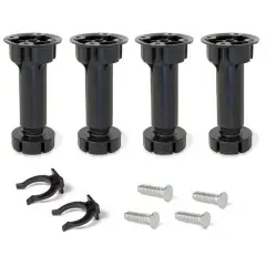 Marque Kit de 4 pieds ABS hauteur 150mm avec 4 vis et 2 clips réglage 148-165mm – EMUCA – 3999417