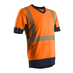Offre Limitée T-shirt KOMO orange haute visibilité col V manches courtes taille L – COVERGUARD – 7KOMOL