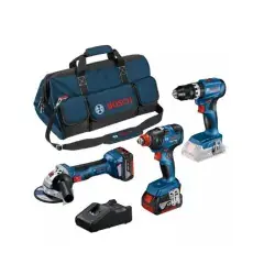 Achat Immédiat Combo kit 3 machines 18V (GWS7/GSB45/GDX200) + 2 batteries 5Ah + sac – BOSCH – 0615990N31