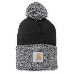 Bon Plan Bonnet à pompon LOOKOUT noir TU – CARHARTT – S1102240001