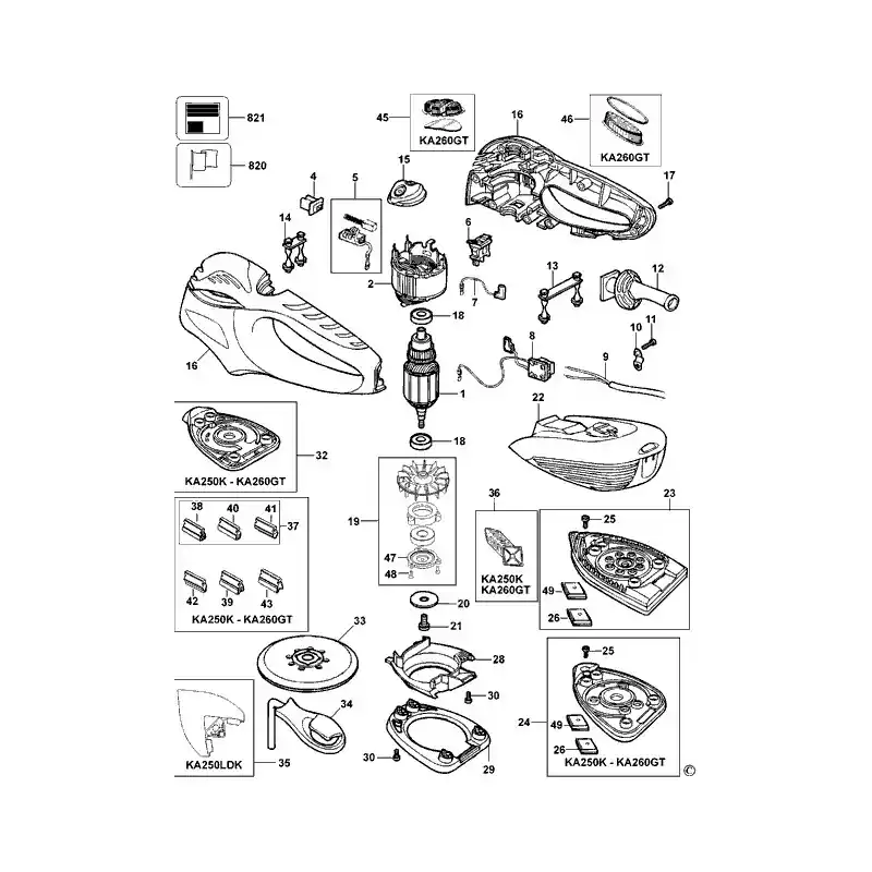 Vis de fixation plateau ponceuse BLACK & DECKER KA226, KA250 Promotion Saisonnière