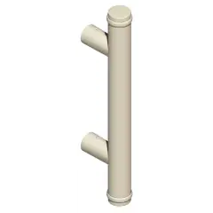 Seulement Aujourd&rsquo;hui Poignée tubulaire extérieure DIVA XX avec supports droits D 35mm H 350mm blanc RAL9010 – LA CROISEE DS – DS7378-036