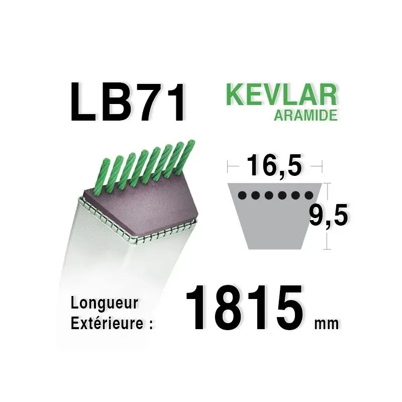 Courroie lb71 – 16,5 mm x 1815 mm Super Prix