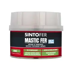 Mastic armé fer SINTOFER sans styrène boite 190g+8g – SINTO – 30900 Satisfait Ou Remboursé