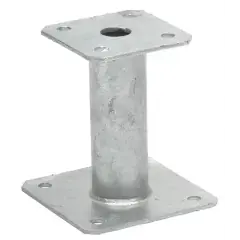 Pied de poteau fixe base 130x130x4mm hauteur 100mm – SIMPSON – PPA100 Super Prix