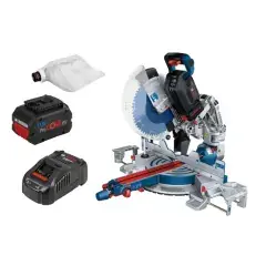 Dernier Modèle Scie à onglets Biturbo 18V GCM 18V-305 GDC + 2 batteries 5,5 Ah + chargeur – BOSCH – 0601B43002