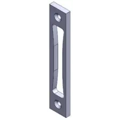 2 gâches aluminium largeur 24mm épaisseur 10mm anodisé argent – STREMLER – 2840.10.4 Haute Qualité