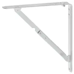 Console pliante acier blanche 430x410mm 60kg par paire – 287.40.742 Pas Cher