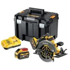 Scie circulaire 190mm 54V XR FLEXVOLT + 2 batteries 9Ah + chargeur + coffret TSTAK VI – DEWALT – DCS578X2-QW Remise
