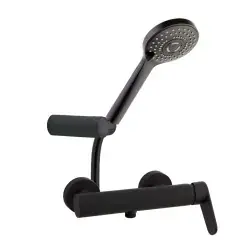 Usine Directe Mitigeur de douche monocommande ALEXIA 360801BTNM noir mat avec ensemble de douche – RAMON SOLER – 36C303668
