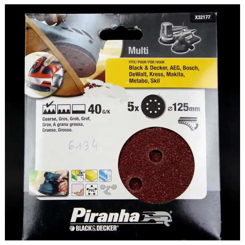 Abrasifs rond 125mm pour ponceuses BLACK & DECKER Promotion Saisonnière