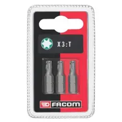 3 embouts 1/4‘‘ T30 longueur 25mm série 1 – FACOM – EX130.J3 Réduction
