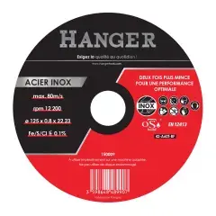 Expédié Aujourd&rsquo;hui Disque à tronçonner acier/inox 125×0,8mm déporté – HANGER – 150009