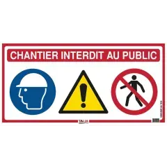 Panneau de chantier 4 en 1 800x400mm – TALIAPLAST – 620011 Nouvelle Collection