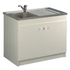 Acheter En Ligne Meuble sous évier LEADER hydrofuge 800x600cm 2 portes – AQUARINE – 200103
