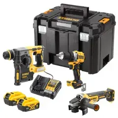 Affaire À Saisir Kit 3 outils XR 18V (DCD800 + DCG405 + DCH273) + 2 batteries 5Ah + chargeur + coffret TSATK VI – DEWALT – DCK330P2T-QW