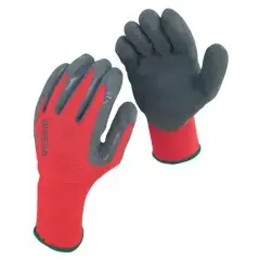 Gants tricot polyamide enduit latex rouge/gris T11 - SINGER - NYM15LG - 11 Nouvel Arrivage