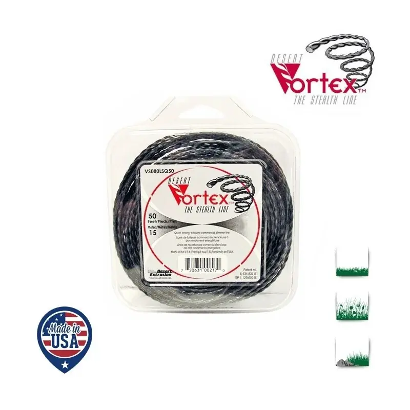 Coque fil nylon hélicoïdal copolymère VORTEX – 2,40 mm x 15m – qualité professionnelle – fabrication américaine Quantité Limitée