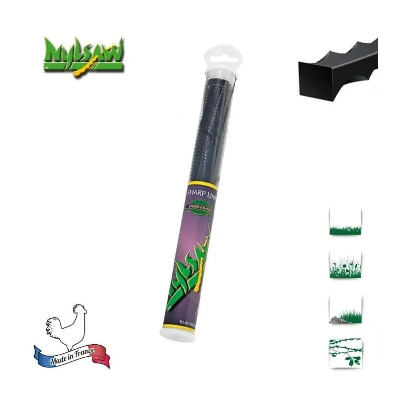 Tube 25 fils nylon cranté NYLSAW – 3,50 mm x 26 cm – qualité professionnelle – fabrication française Nouvel Arrivage