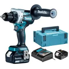 Acheter En Ligne Perceuse-visseuse 18V + 2 batteries 5Ah + chargeur rapide + coffret MAKPAC – MAKITA – DDF486RTJ